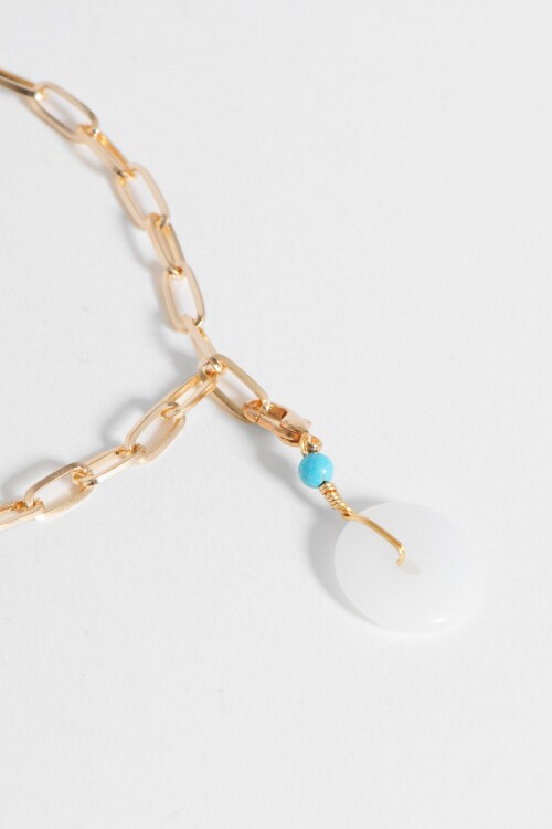 Dije aro con hook blanco