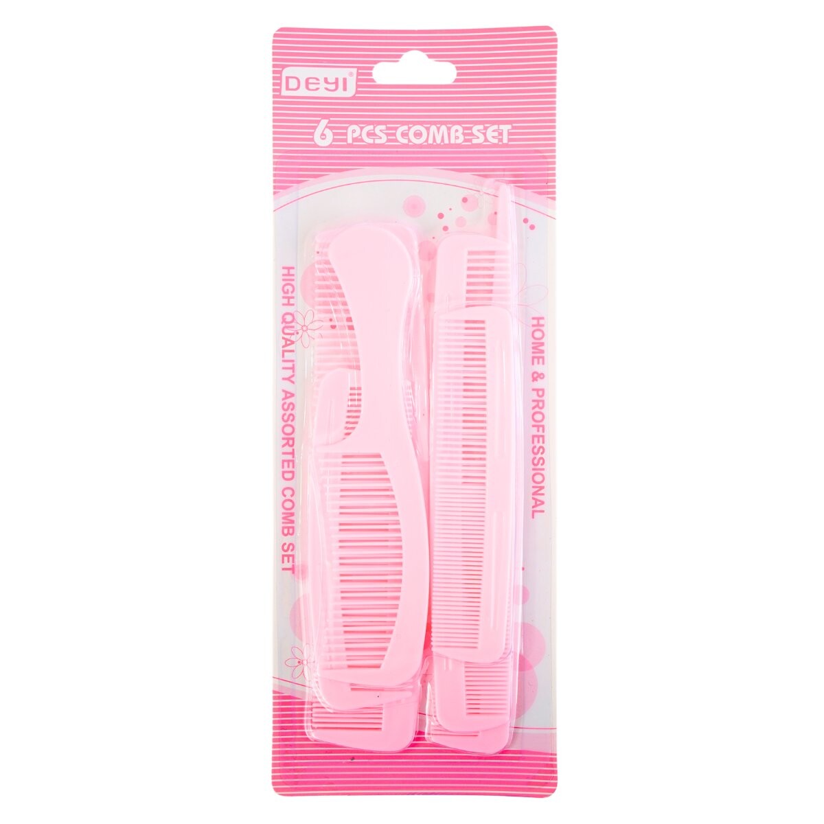 Set de 6 peines de plastico 