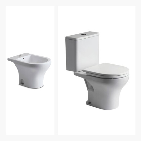 Juego De Inodoro Incluye Mochila, Tapa Cierre Suave Y Bidet BLANCO
