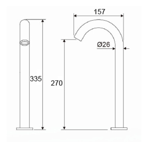 Griferia De Lavatorio Aqualia Monocomando Bronce Cromado Con Sensor 000