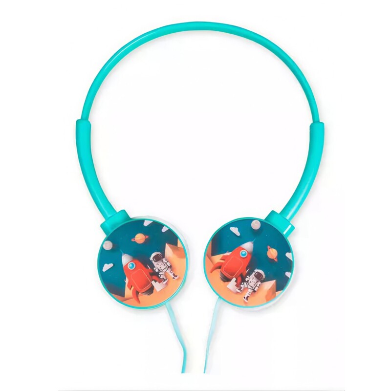 Auriculares con cable TK28C vincha ajustable diseño astronauta Auriculares con cable TK28C vincha ajustable diseño astronauta