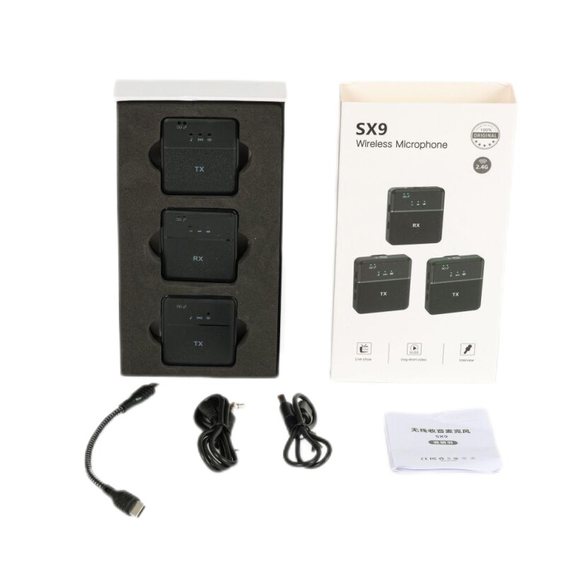 Micrófono inalambrico doble solapero para Android profesional Micrófono inalambrico doble solapero para Android profesional