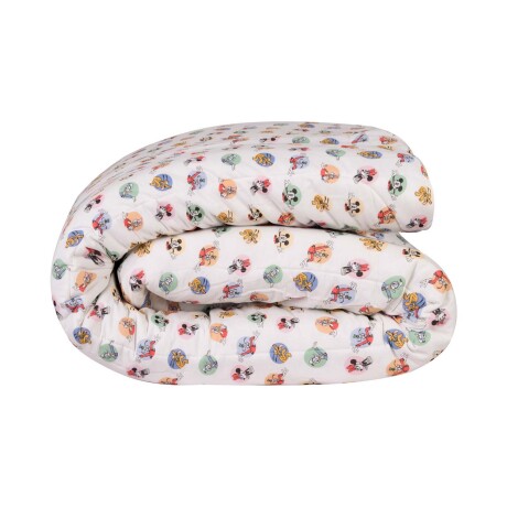ACOLCHADO 1 PLAZA ALGODON NATURAL-BEIGE MICKEY&FRIENDS II ARENA
