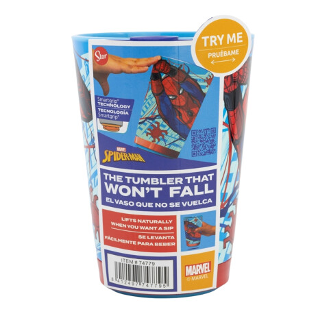 Vaso Plástico Antivuelco Spiderman 470 ml U