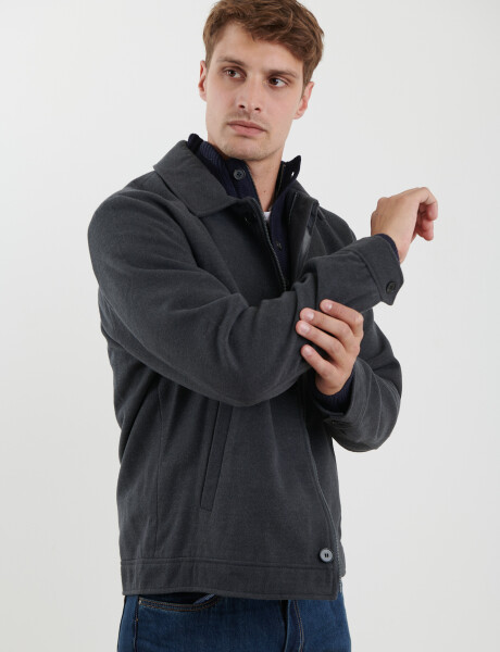 300255 SOBRETODO HARRINGTON LABEL Gris Oscuro