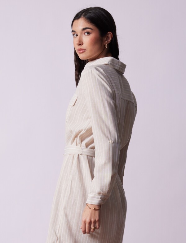 Vestido Camisero BEIGE/MULTI