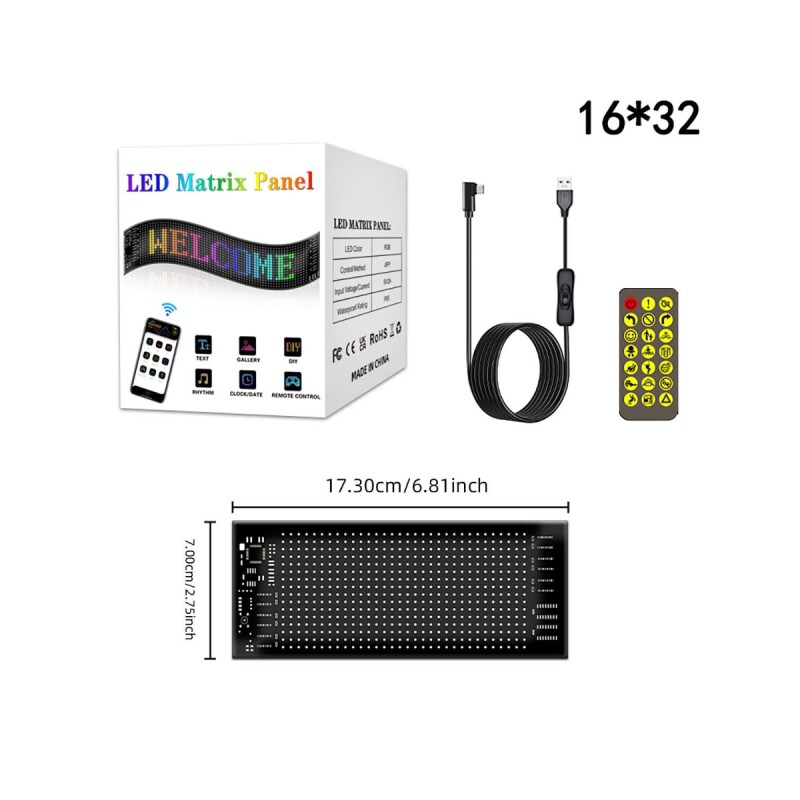 Panel LED Flexible USB Personalizable con bluetooth y control Panel LED Flexible USB Personalizable con bluetooth y control