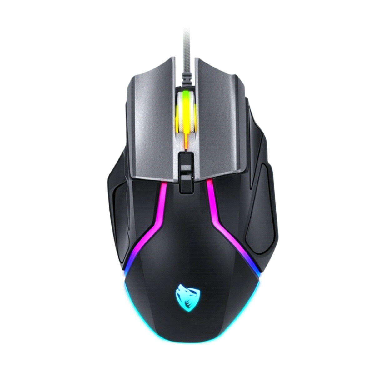 MOUSE CON CABLE TWOLF V11 NEGRO 