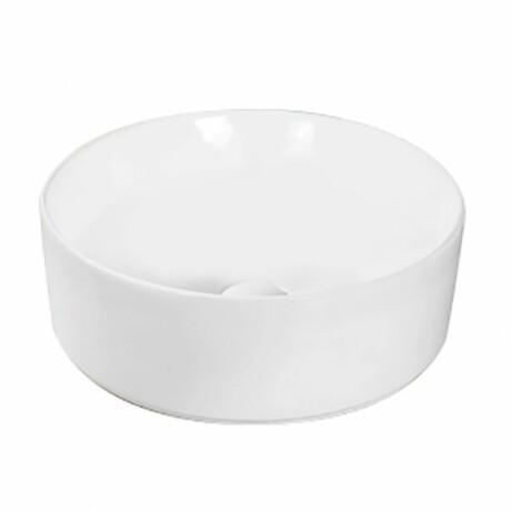 Bacha Circular De Loza Blanca Para Apoyar 40 Diá. 000