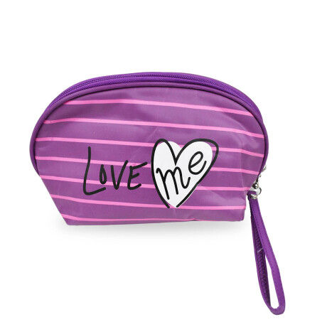 COSMETIQUERO SEMICIRCULO PVC RAYADO LOVE ME COSMETIQUERO SEMICIRCULO PVC RAYADO LOVE ME