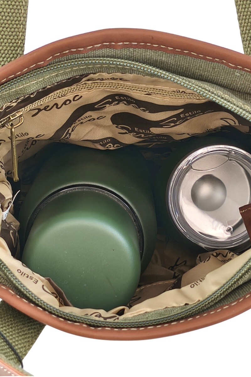 Matera morral de lona Verde