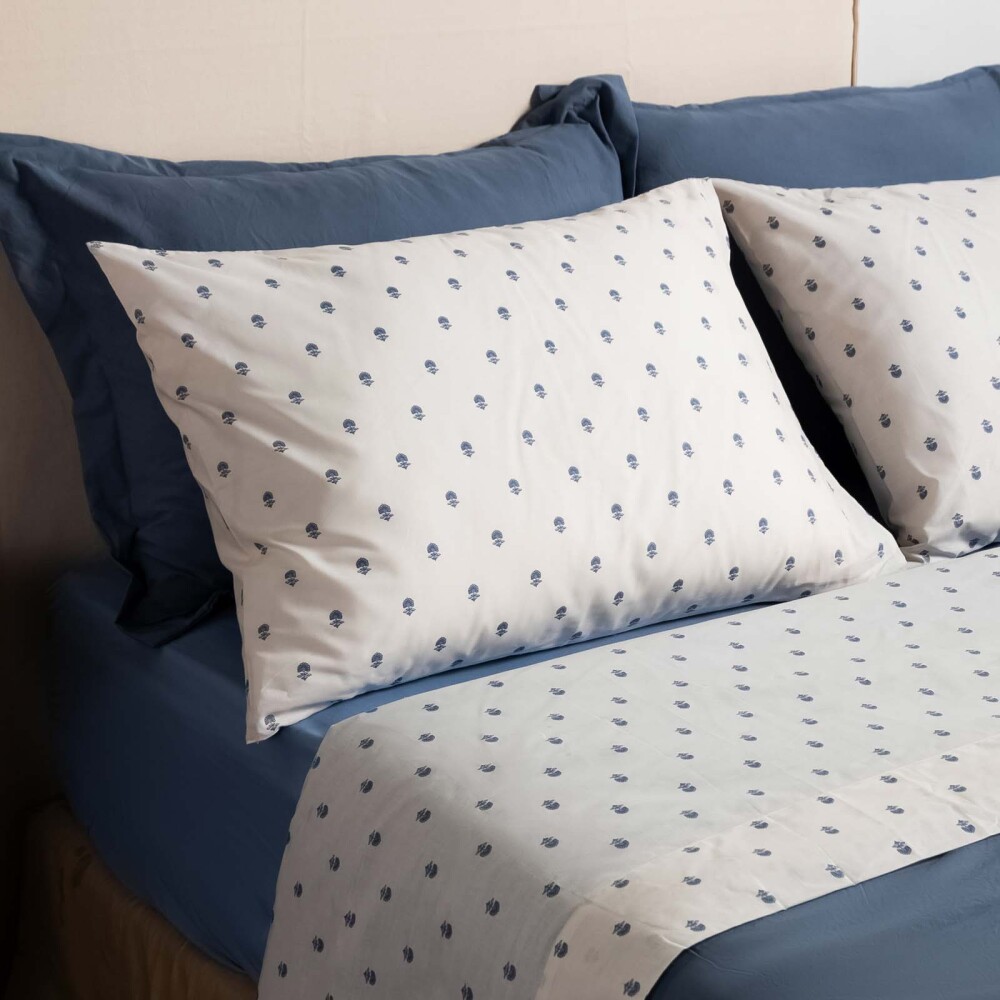 JUEGO SÁBANAS QUEEN ALGODON-Y-POLIESTER ROSA IRIS