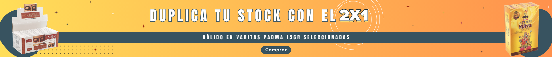 2x1 seleccionadas VARITAS MASALA Padma 15 GRS