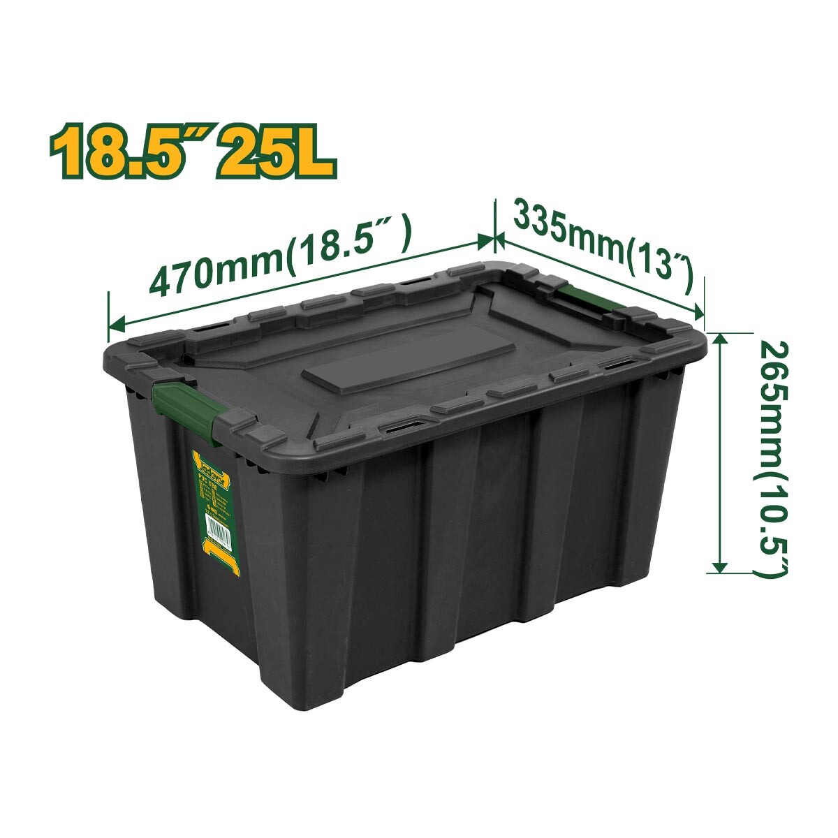 Contenedor Plástico Apilable 25L Negro Jadever 