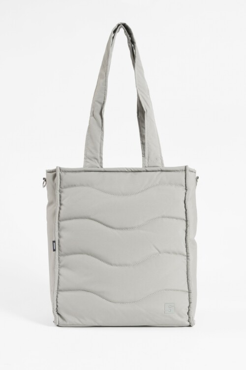 Shopper pespunte puffy verde