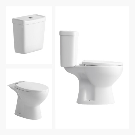 INODORO CON CISTERNA MOCHILA Y TAPA BLANCO