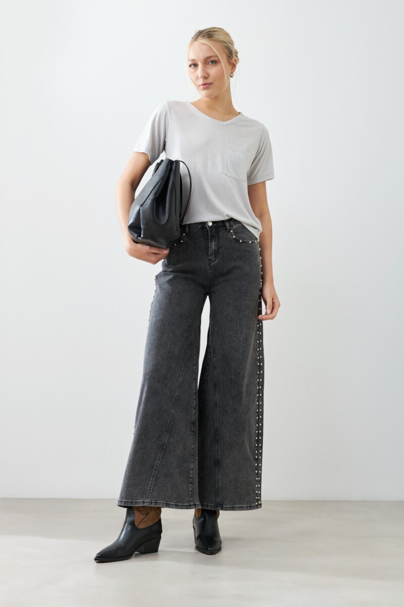 Remera con lurex - gris melange 