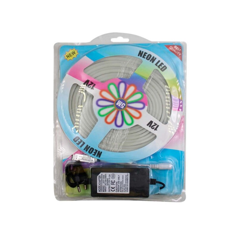 Kit completo Cinta Tira led neon flexible 5 metros RGB Kit completo Cinta Tira led neon flexible 5 metros RGB