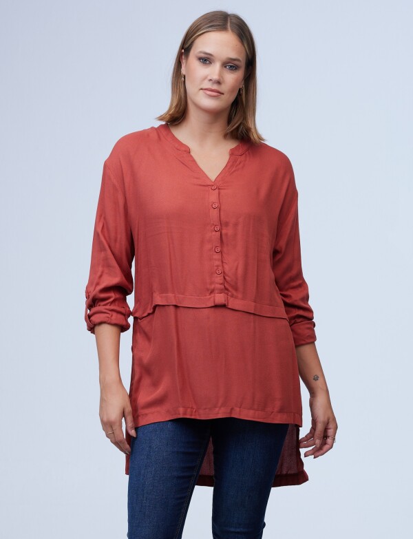Blusa Larga TERRACOTA