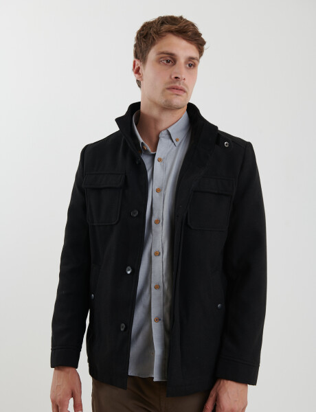 300256 SOBRETODO HARRINGTON LABEL Negro