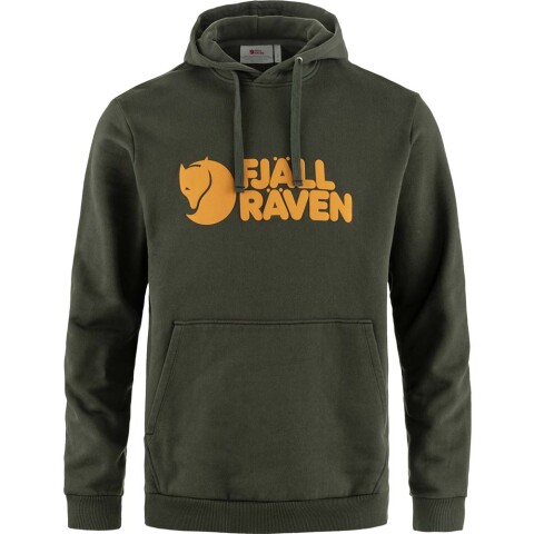 Poleron Fjallraven Logo Hoodie Hombre Deep Forest
