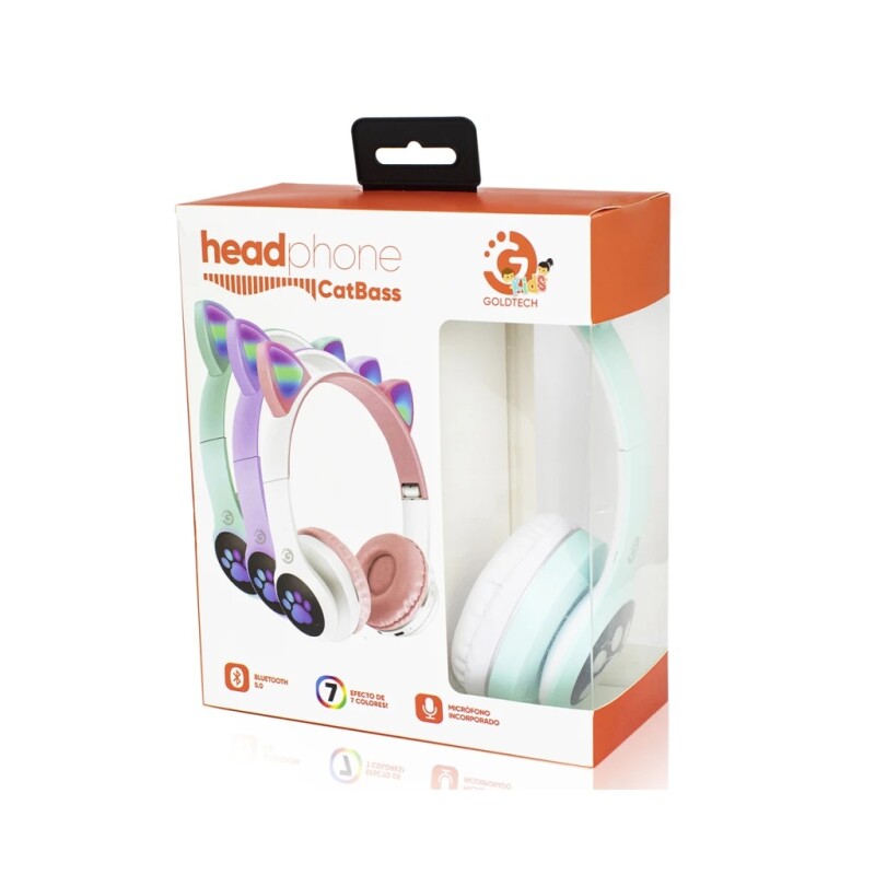 Auriculares VINCHA GATO CATBASS GOLDTECH Auriculares VINCHA GATO CATBASS GOLDTECH