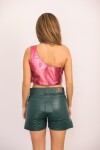 Leather Shorts Verde Inglés
