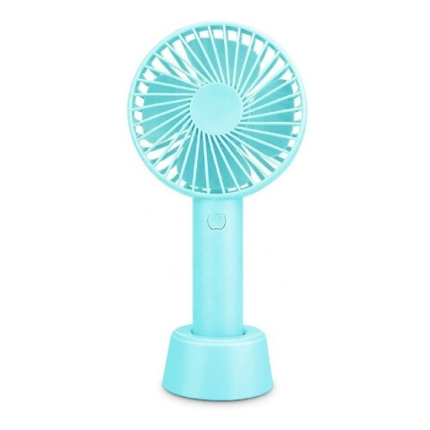 Mini Ventilador Usb De Mano Portátil O De Mesa Recargable Variante Color Celeste