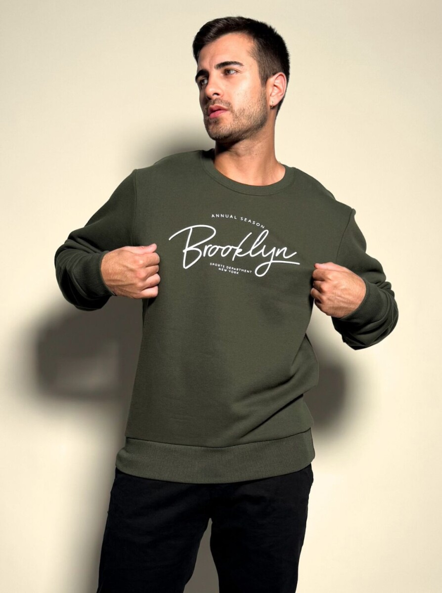 Buzo de algodon con estampa Einar - Verde 