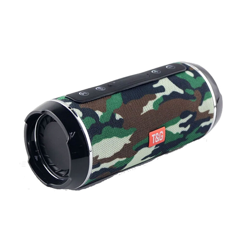Parlante portátil bluetooth TG116 cilindro simil flip Camuflado Parlante portátil bluetooth TG116 cilindro simil flip Camuflado