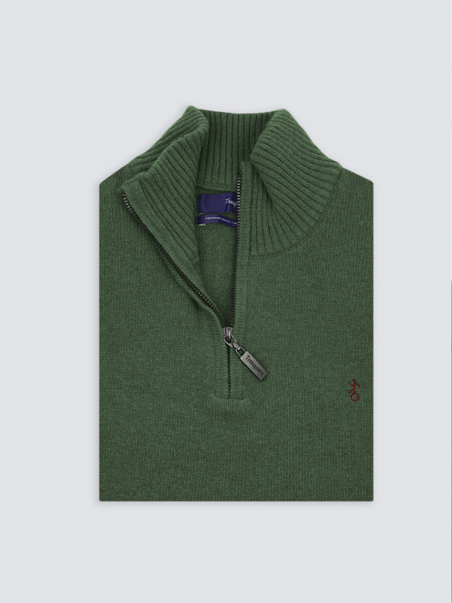 Remera Medio Cierre Criollo - Verde Claro 