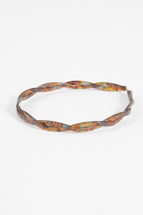 Vincha rígida trenzada carey carey