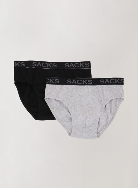 Pack x2 slips algodón elastano Negro