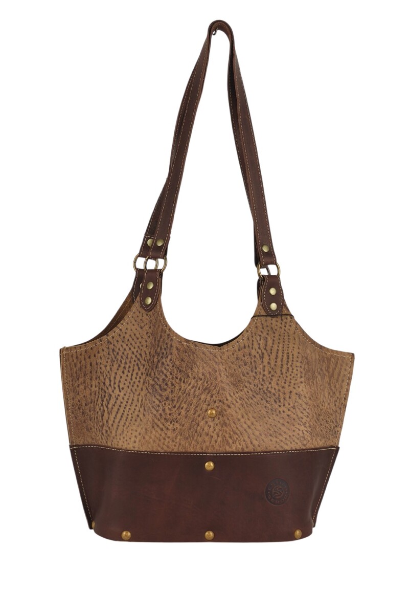 Matera dama cuero en madera dividida Matera dama cuero en madera dividida