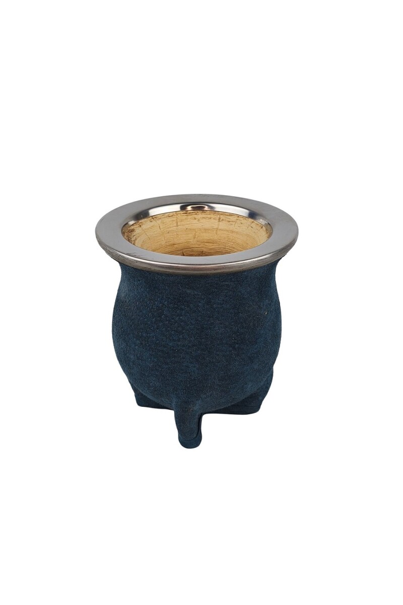 Mate calabaza camionero c/chancho acero grande Azul