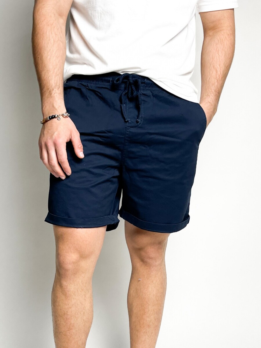 Bermuda con cintura elastizada Tripoli - Azul 