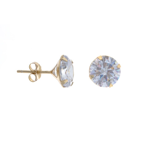 Par de caravanas de plata 925 con baño de oro amarillo y circonia. Par de caravanas de plata 925 con baño de oro amarillo y circonia.