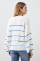 Sweater cinta rayado azul regata