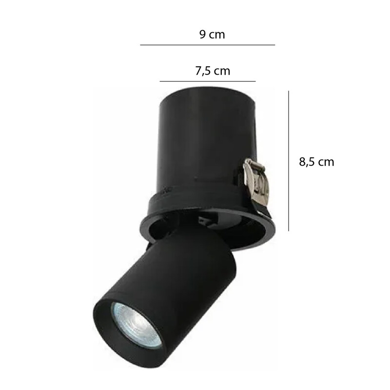 DOWNLIGHT LED EMPOTRABLE BERNA 12W Downlight LED Empotrable Berna 12W Negro