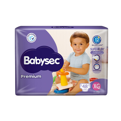 Pañales Babysec Premium Talle Xg 48 Uds. Pañales Babysec Premium Talle Xg 48 Uds.