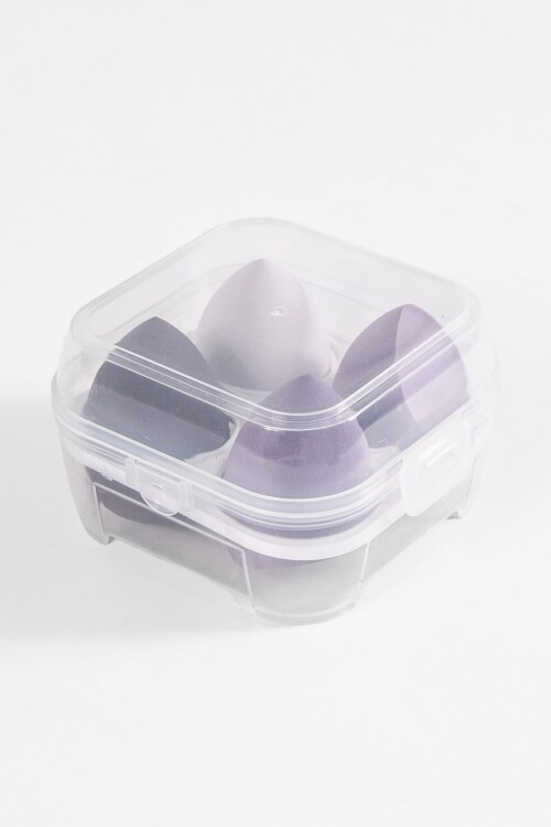Set de esponjas faciales make up lila