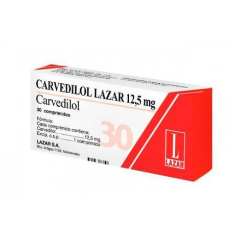 Carvedilol 12,5 mg x 30 Comprimidos – Control de Presión Arterial Carvedilol 12,5 mg x 30 Comprimidos – Control de Presión Arterial