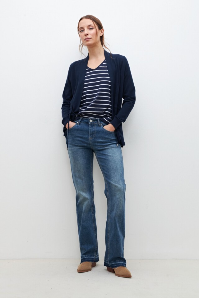 Ruana básica azul marino