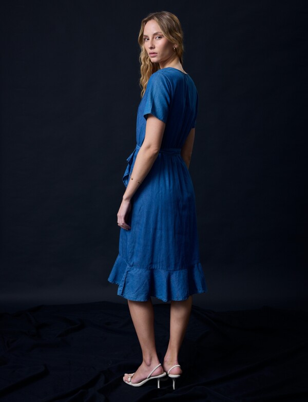 Vestido Tencel Det Lazo JEAN