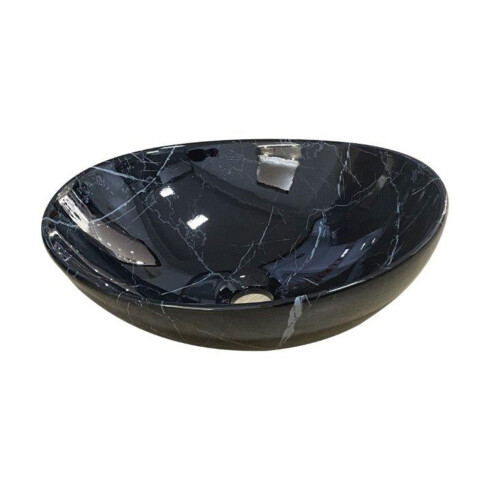 Bacha De Apoyo Negra Brillo Veteada 41X33X14.5 Incl Popup GAMAS DE NEGRO