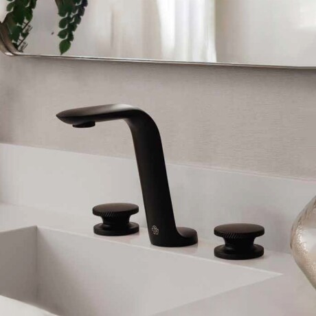 GRIFERIA LAVATORIO BIMANDO EN NEGRO MATE FV SERIE NUEVA 44 INCLUYE DESAGUE 000