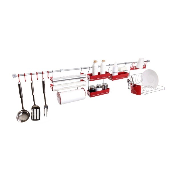 SET COCINA ESCURRIDOR AEREO METALTRU BARRA COLGANTE PREMIUM SET COCINA ESCURRIDOR AEREO METALTRU BARRA COLGANTE PREMIUM