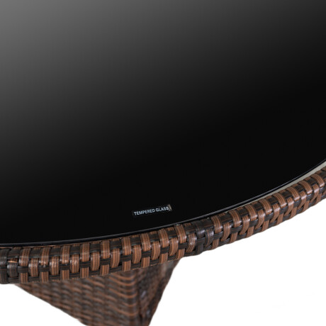 MESA MARRÓN RATTÁN SINTÉTICO Y ALUMINIO DOVER