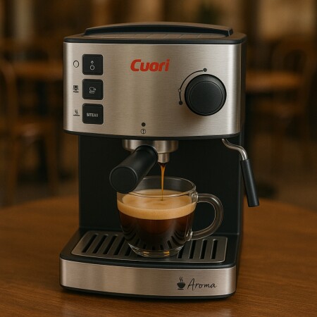 CAFETERA EXPRESSO DE PRESION CUORI AROMA CUO-4090 PLATEADO