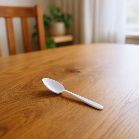 CUCHARA POSTRE DESCARTABLE X 25 UNIDADES Blanco